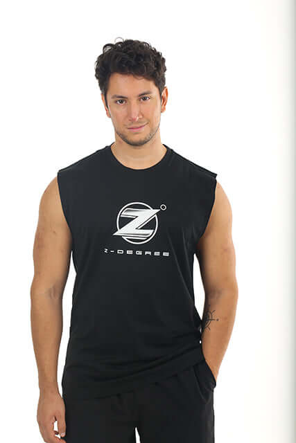 ZD Male Centered Casual Tank Z-DEGREE Activewear Sportswear Gym Yoga athletic clothing workout clothes.