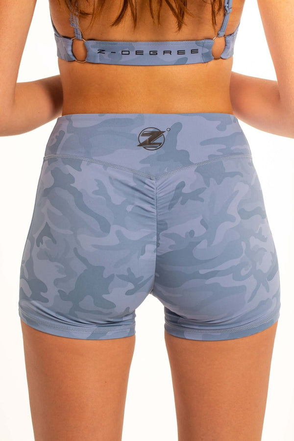 ZD Female Camo Luxe Shorts Z-DEGREE Activewear Sportswear Gym Yoga athletic clothing workout clothes.